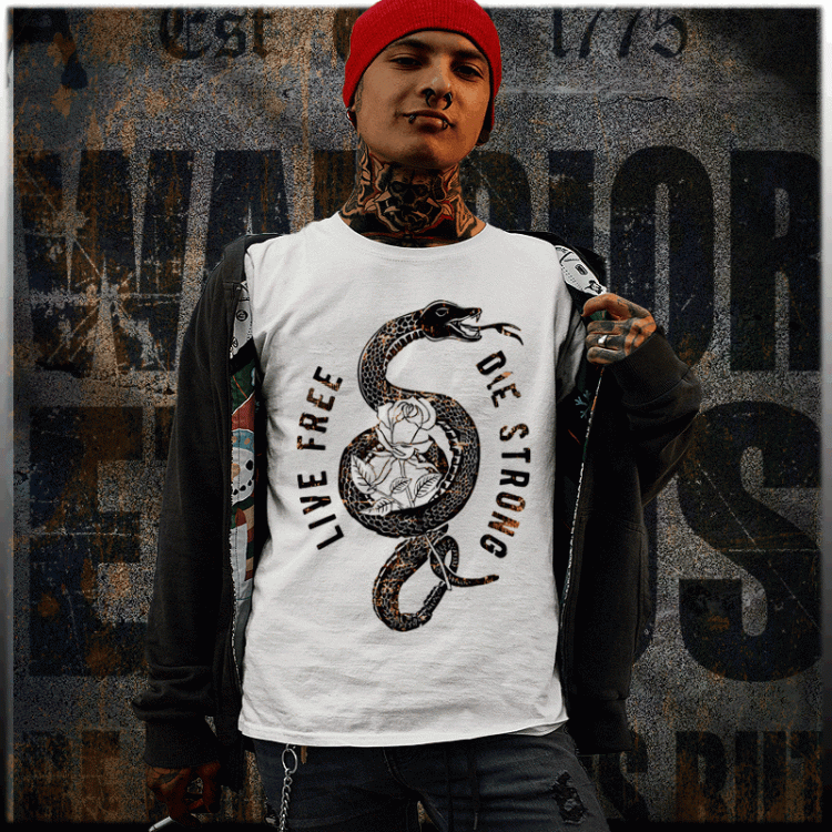 Snake and Rose tattoo t-shirt