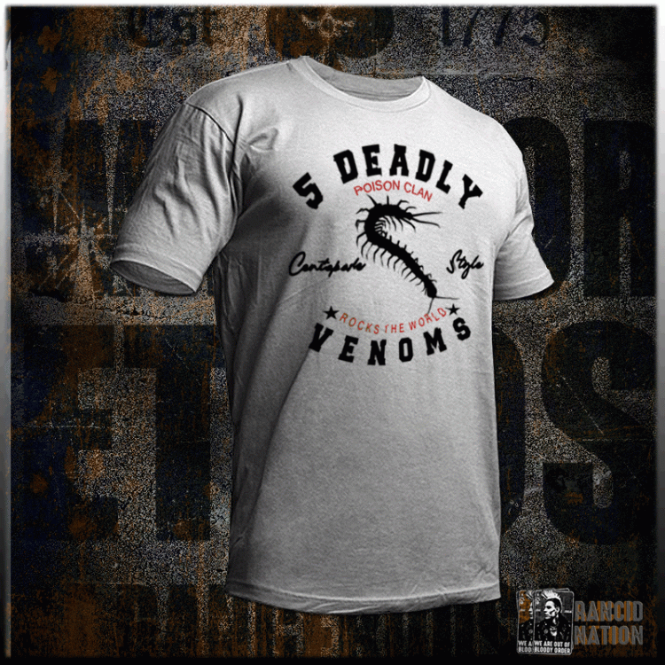 5 deadly venom centipede Style t-shirt