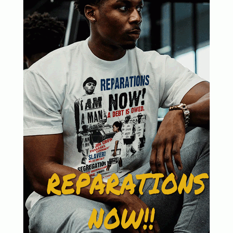 Reparation Now T-Shirt African American Slavery Debt 
