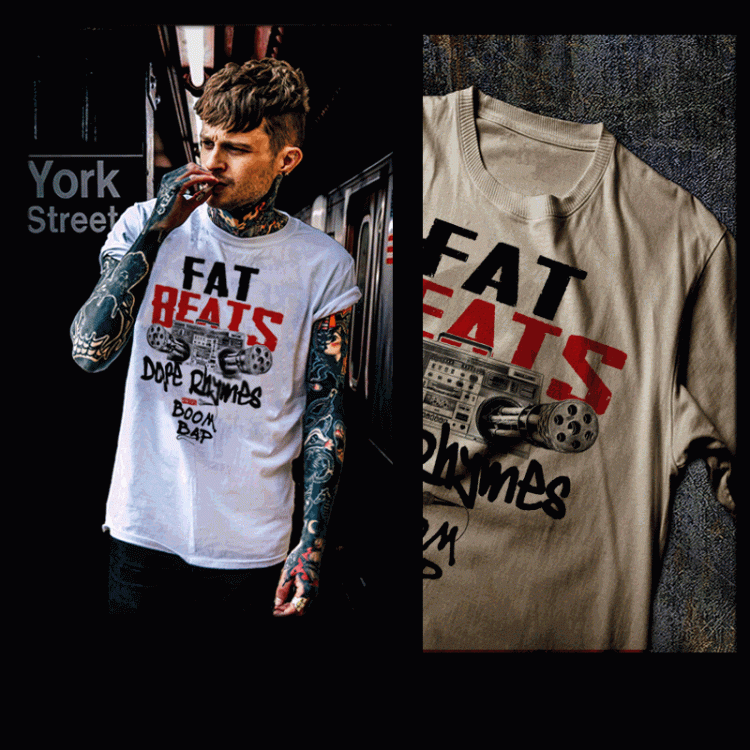 Fat beats hip hop t-shirt