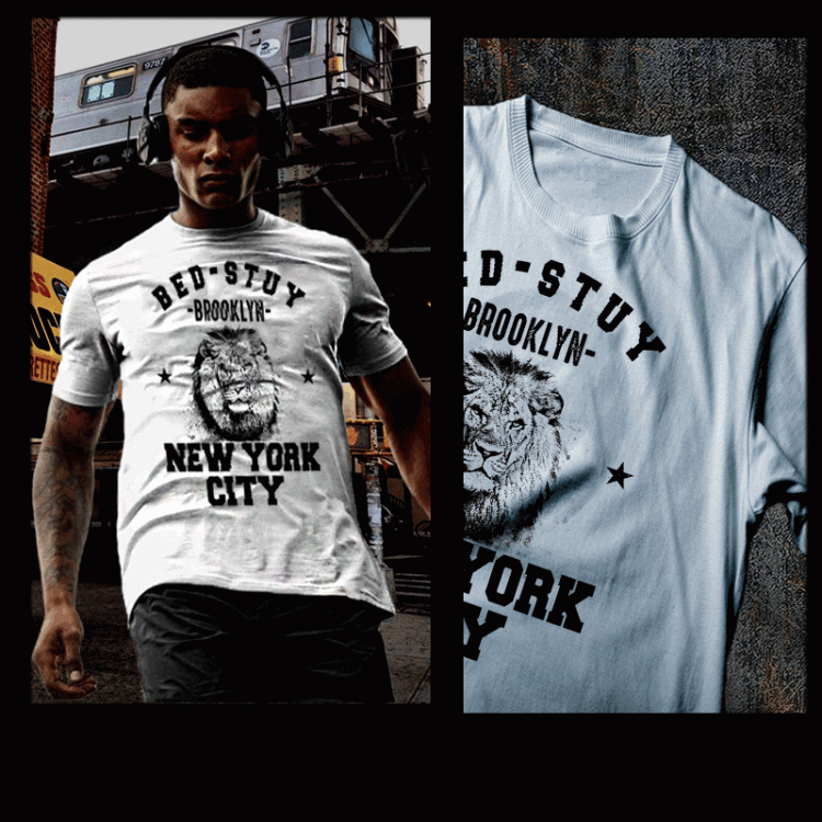 Brooklyn bedstuy lion t-shirt