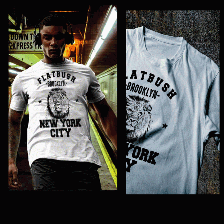 Flatbush avenue brooklyn lion t-shirt