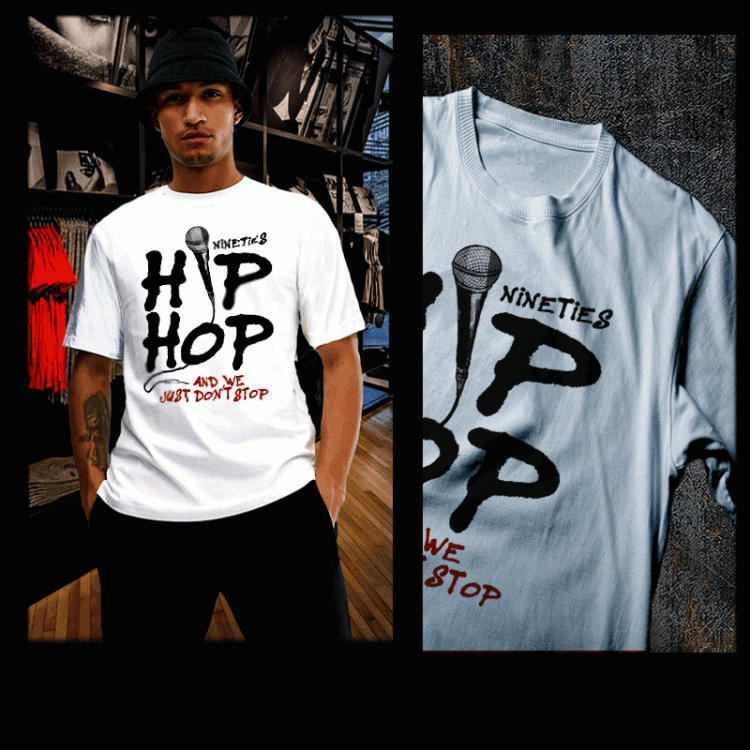 Hip hop mic and we don’t stop t-shirt