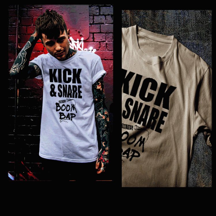 Kick and snare hip hop t-shirt