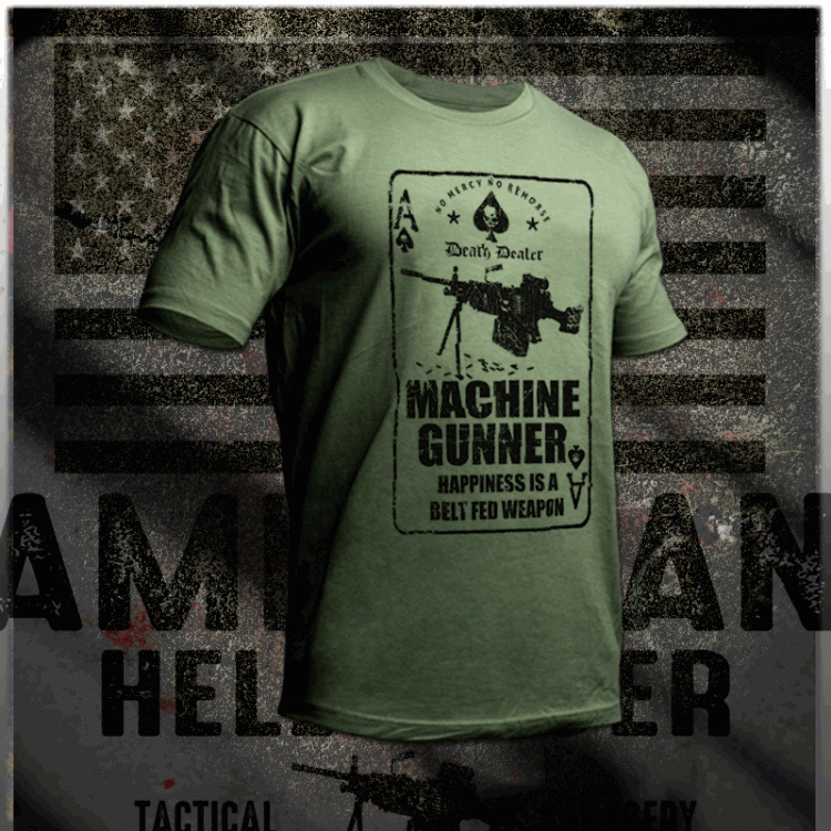 Machine gunner death card  T-Shirt 