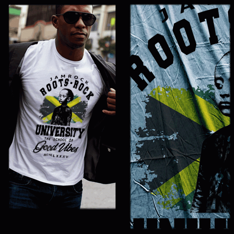 Roots rock university t-shirt