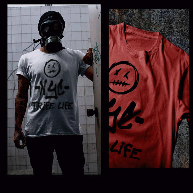 NYC Trife Life emoticon t-shirt