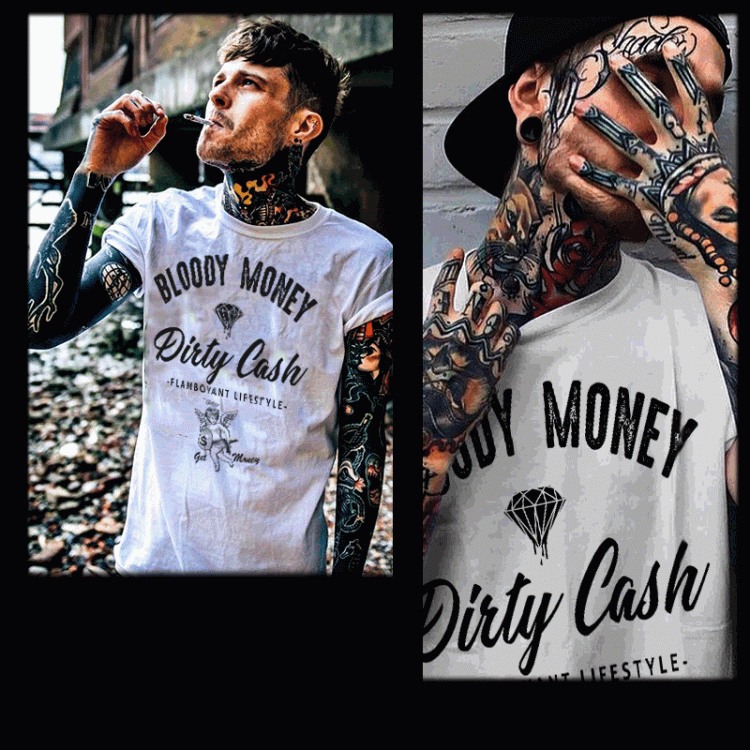 Bloody money dirty cash mafia quote T-Shirt