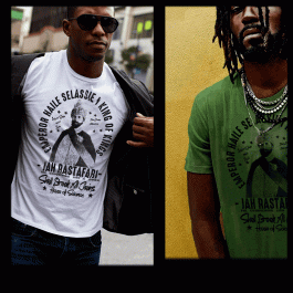Haile Selassie crown t-shirt: Rastafarian tees