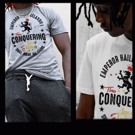 Haile Selassie t-shirt : conquering lion of judah