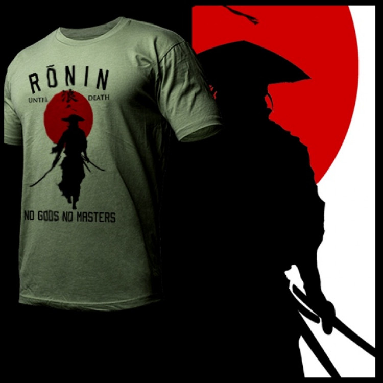 Ronin Samurai Walking into rising sun