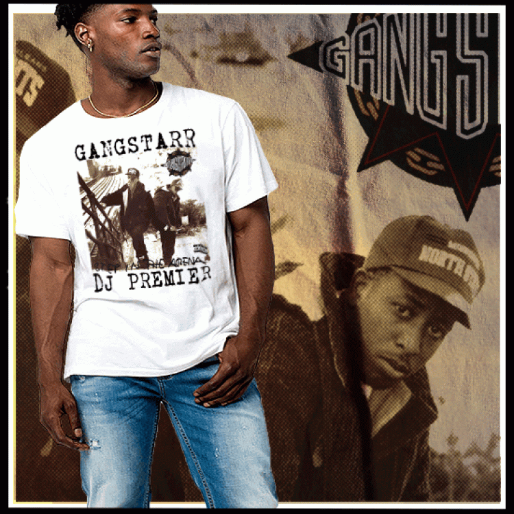 90s hip hop Classic Guru and P t shirt