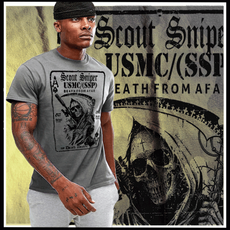 USMC Scout Sniper Long Range Death T-Shirt