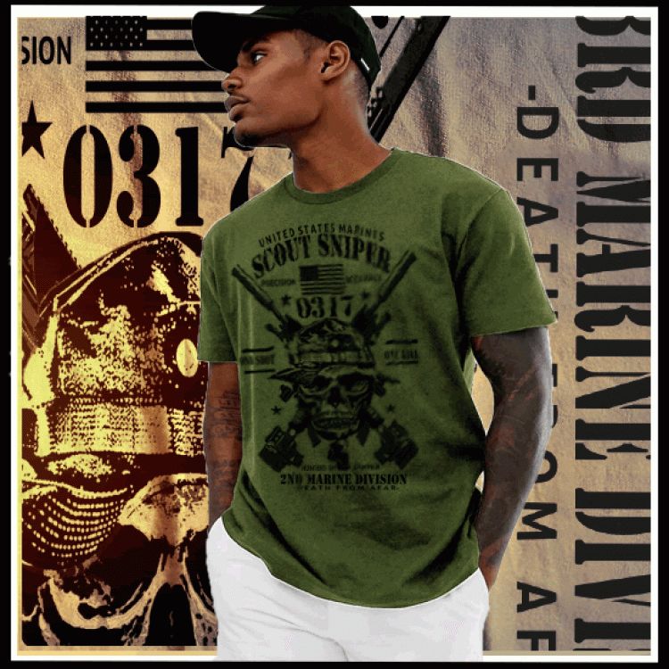 2nd Marine Division Scout Sniper T-Shirt