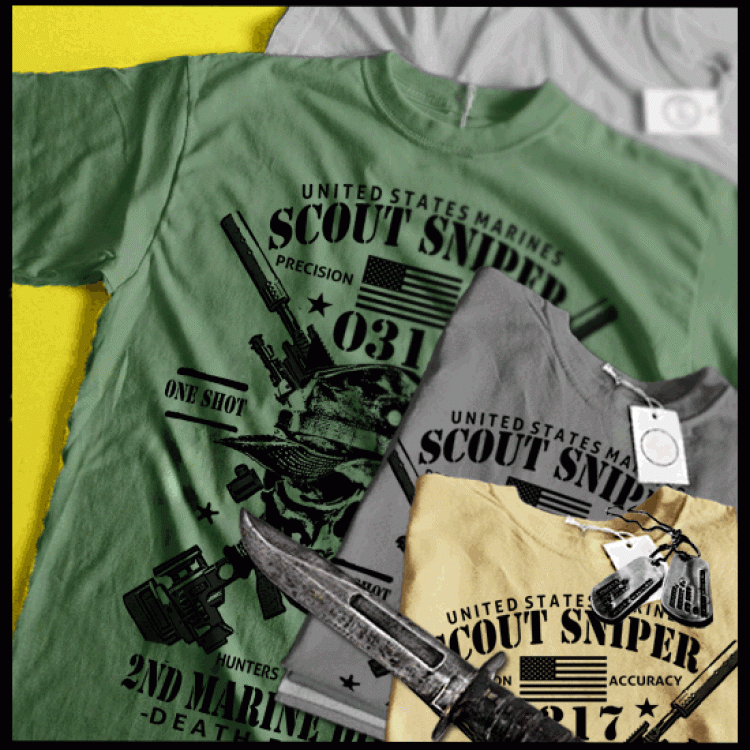 2nd Marine Division Scout Sniper T-Shirt