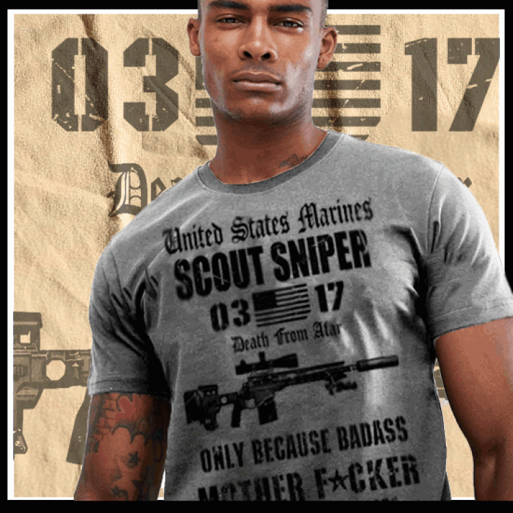 Marine Sniper Only Because Bad Ass Quote T-Shirt