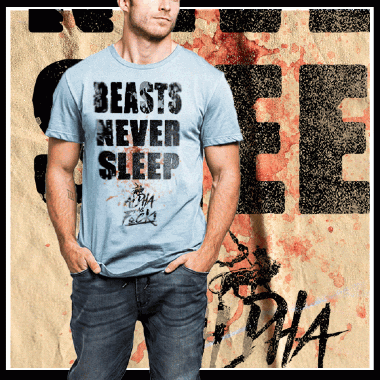 Beast Never Sleep Crowned Lion Logo T-Shirt