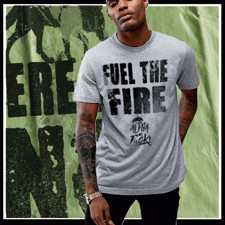 Fuel The Fire Motivational Quote T-Shirt