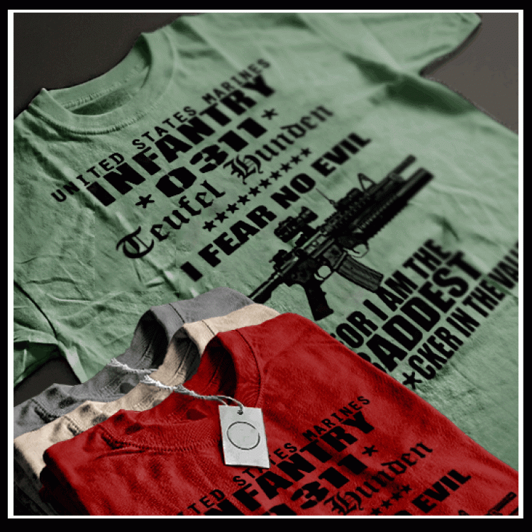 Marine Infantry I Fear No Evil T-Shirt
