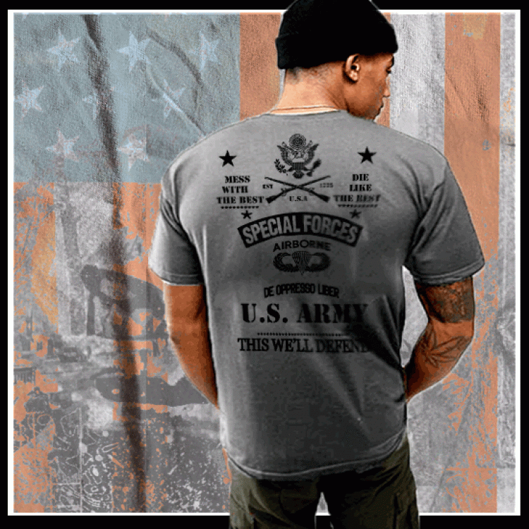 US Army Special Forces Combat Vet T-Shirt 