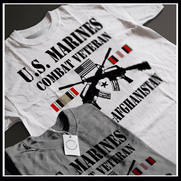 USMC Iraq Afghan War Veteran T-Shirt