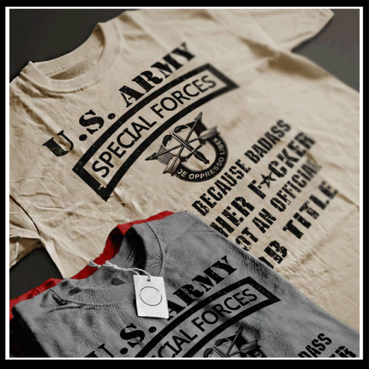 US Army Special Forces Crest Job Title T-Shirt