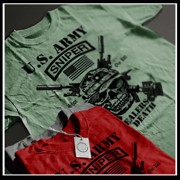 US Army Sniper Crossed Rifles T-Shirt