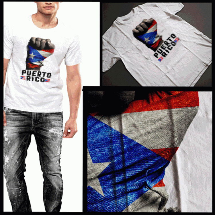 Puerto Rico Flag And Fist T-Shirt
