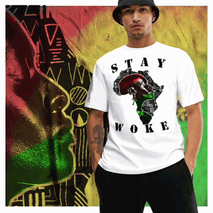 Stay Woke African Map T-Shirt