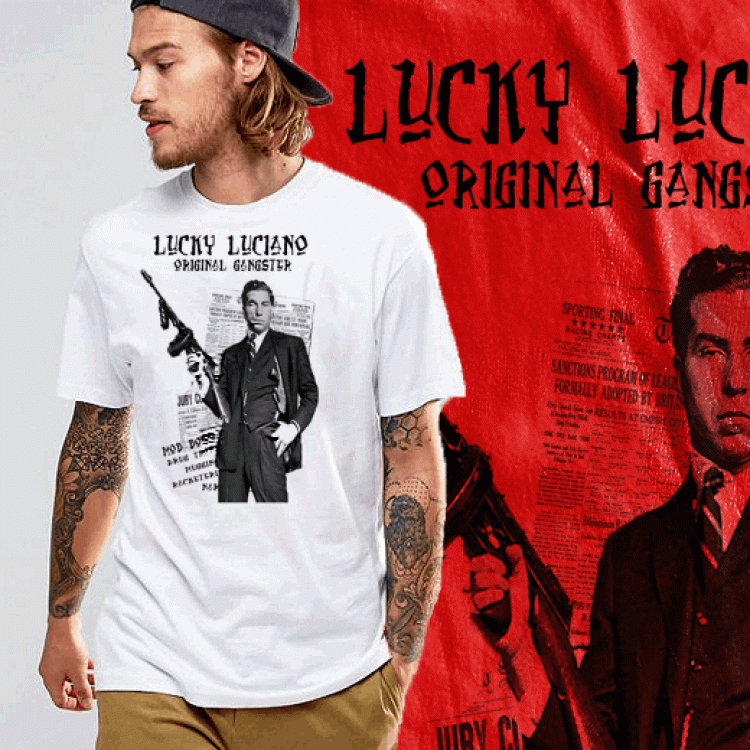 Lucky luciano american gangster t shirt