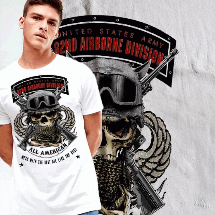 82nd Airborne Army Paratrooper Combat Arms T-Shirt
