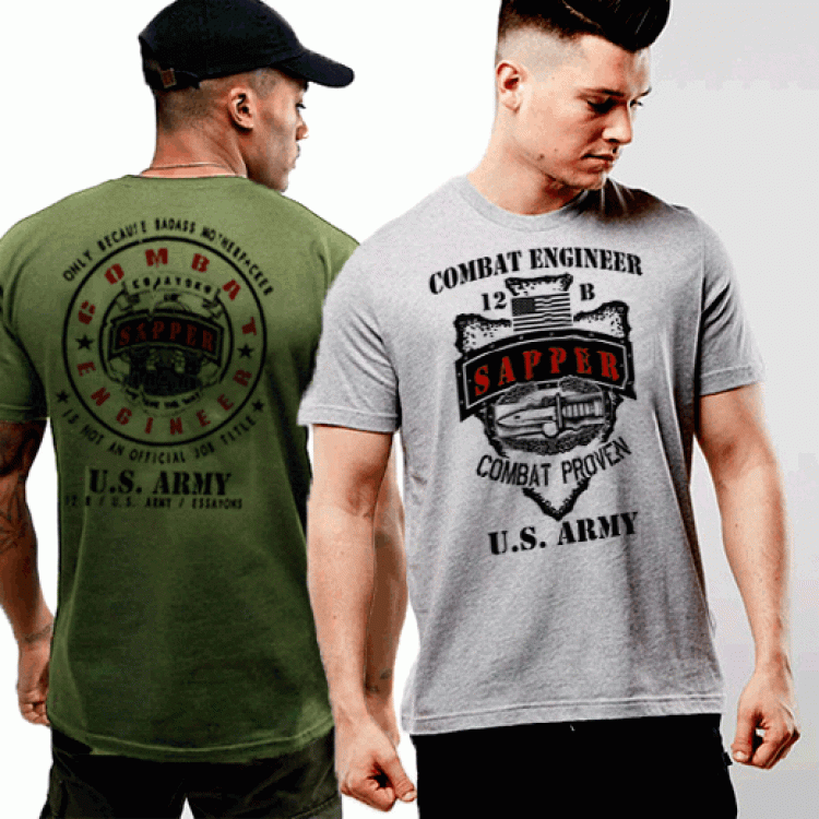 Army Sapper Combat Veteran Castle Pave The Way T-Shirt