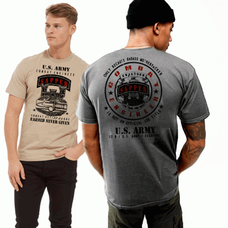Army Sapper Combat Engineer Castle Pave The Way T-Shirt