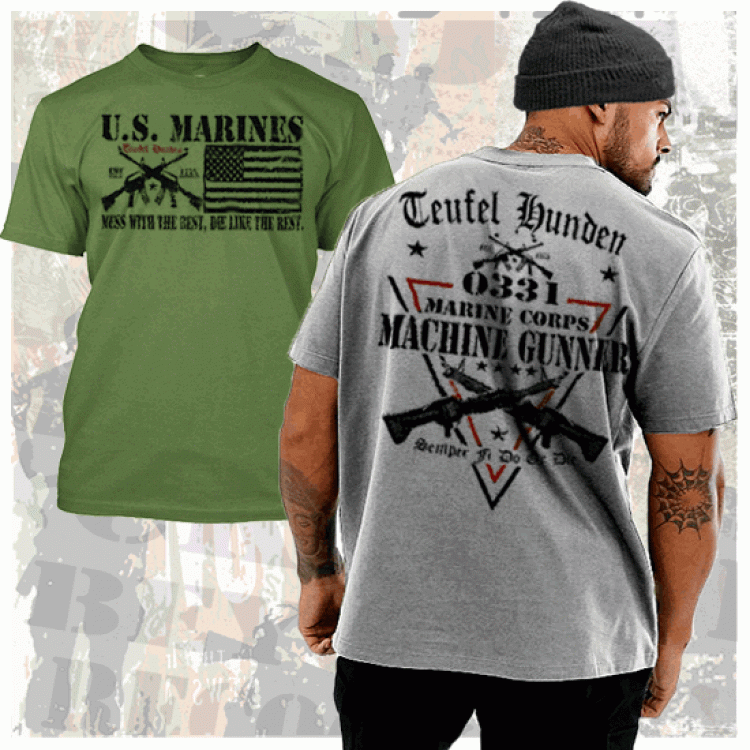 USMC Machine Gunner MOS 0331 T-Shirt