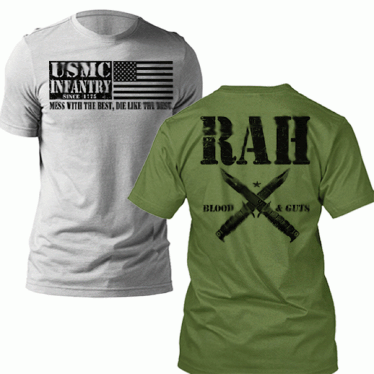 USMC Infantry T-Shirt Combat Knife Training