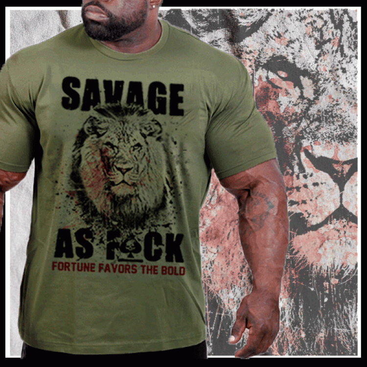 Savage As Fuck Lion Head T-Shirt