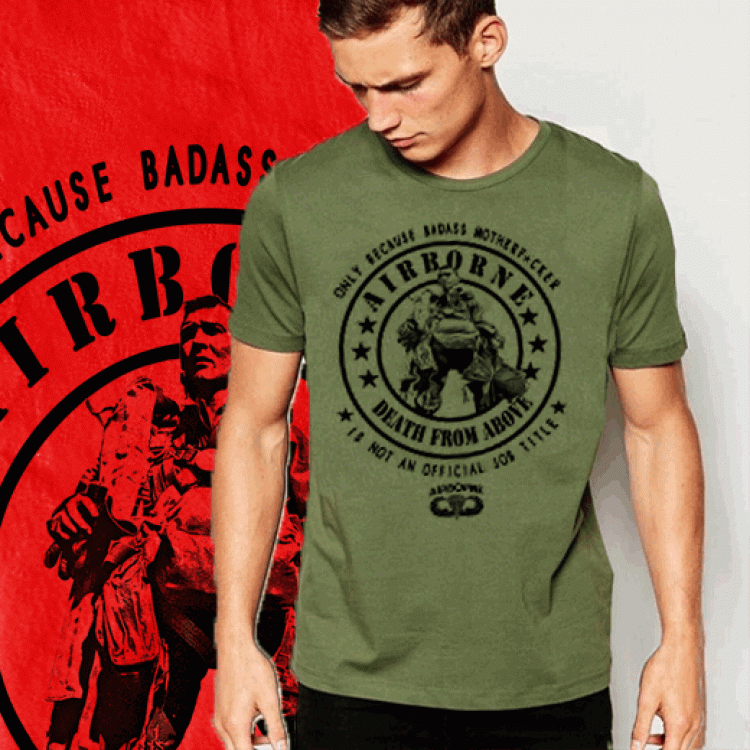 Army Airborne Paratrooper Badass Job Title T-Shirt