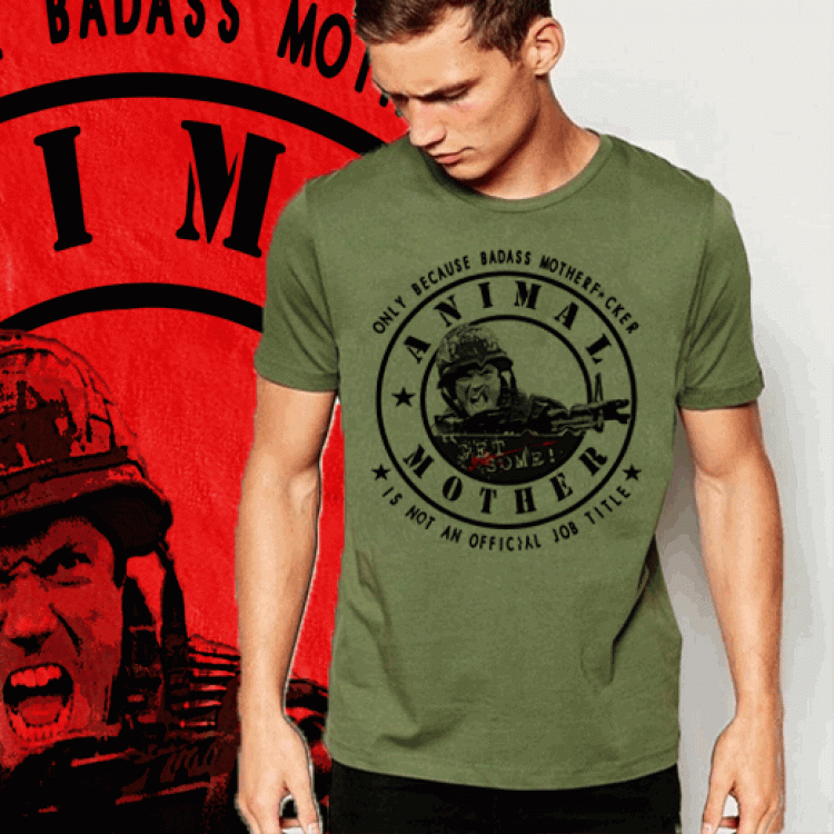 USMC Infantry 0331 Machine Gunner Animal Mother Full Metal Jacket T-Shirt