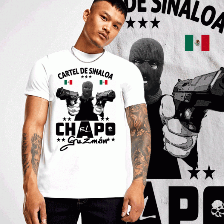 El Chapo Guzman Sinaloa Cartel Hitman With Guns T-Shirt