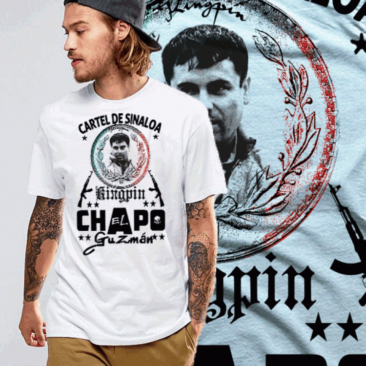 El Chapo Guzman Sinaloa Cartel Medal T-Shirt