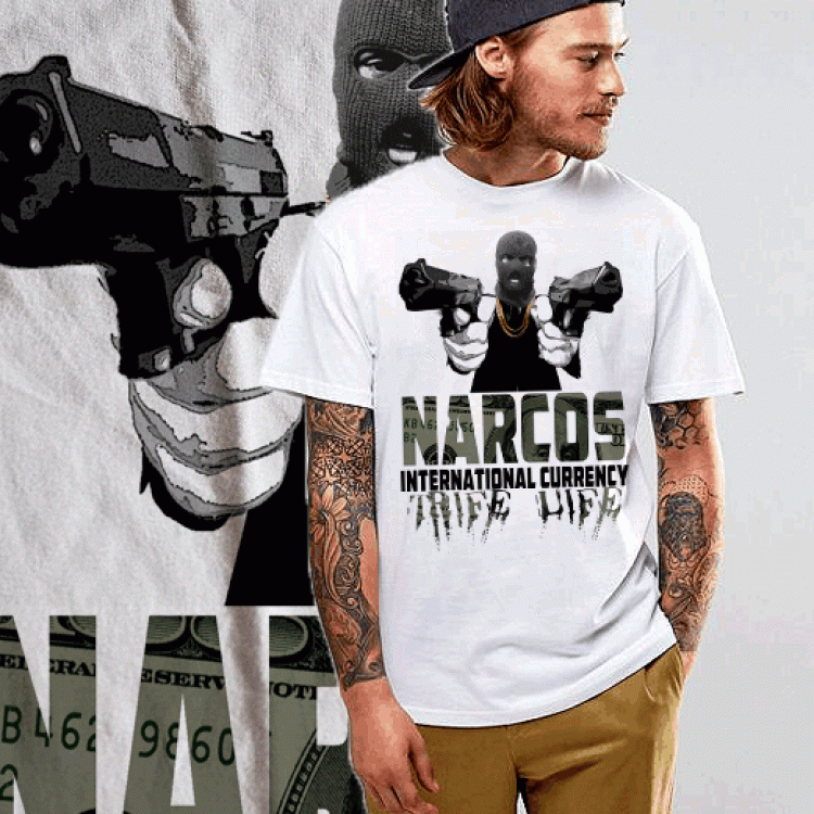Narcos International Currency Drug Money T-Shirt