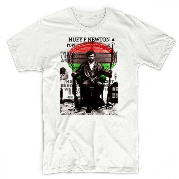 Huey P Newton T-Shirt Black Panther Party Iconic Tee