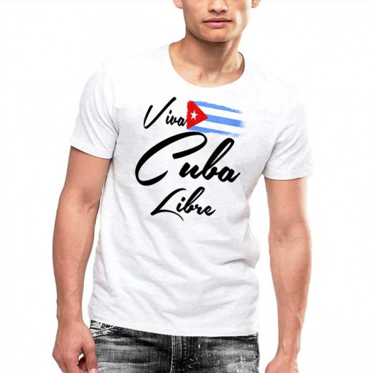 Viva Cuba Libre T-shirt mini cuban flag tee