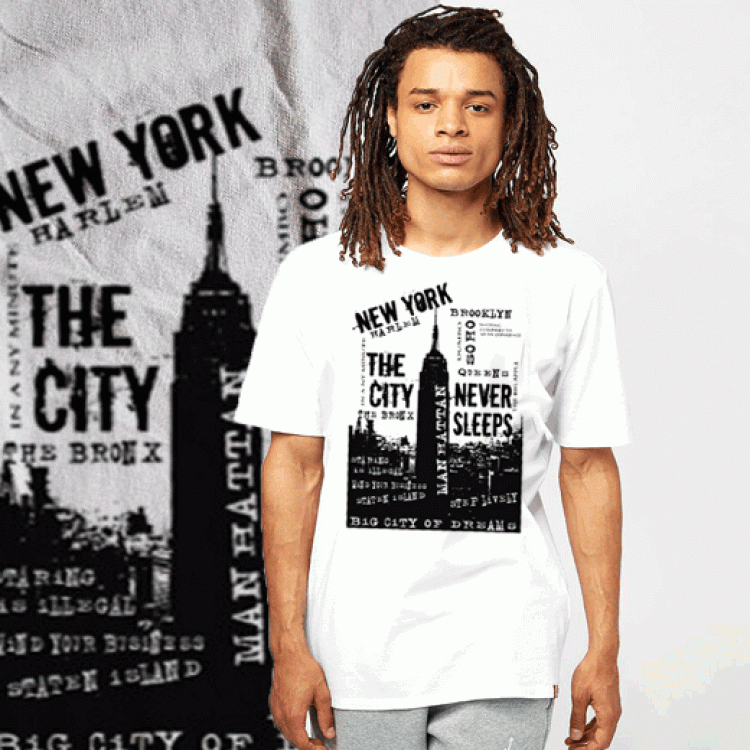 New York City T-shirt Brooklyn Kings County U.S.A Step Lively, Keep it Moving