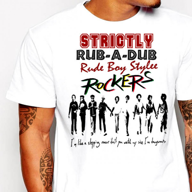 Rockers reggae movie t shirt jamaican retro dubplate tee