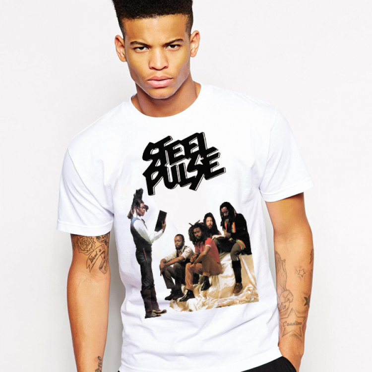 Steel pulse reggae t-shirt roots reggae vintage 80s era tee