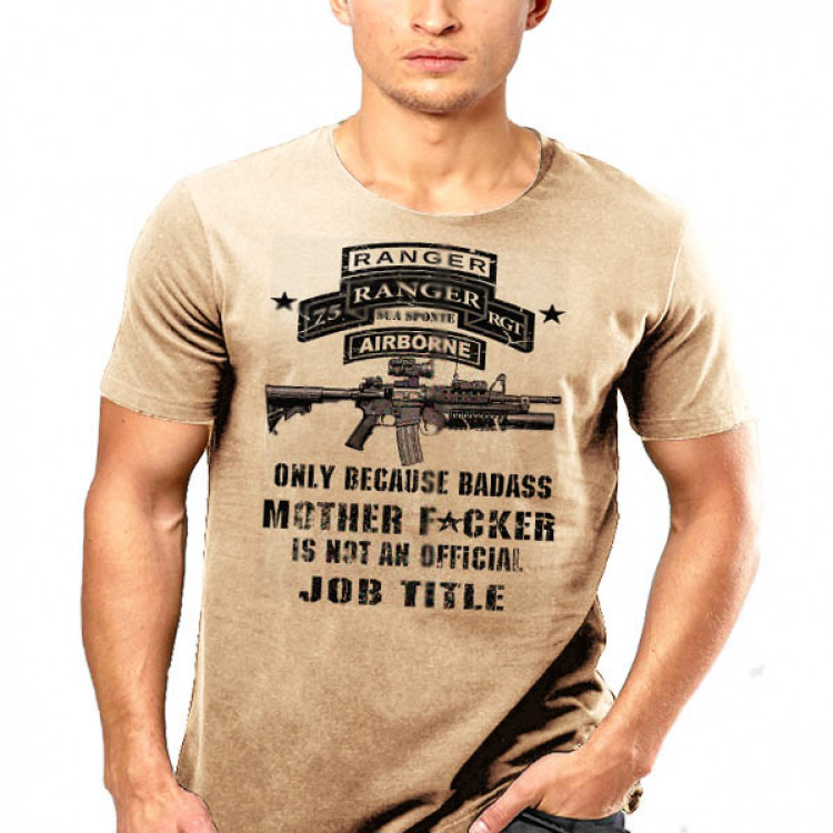 US Army Ranger T-Shirt  Sua Sponte Cotton Tee