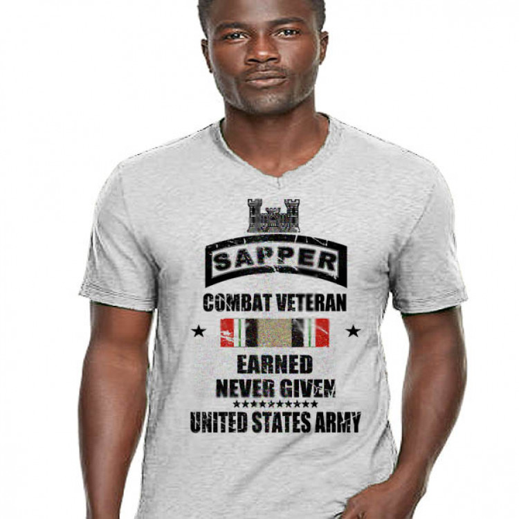 US Army Sapper T-Shirt Combat Engineer Cotton Tee