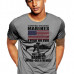 USMC Hardcore Leatherneck T-Shirt US Flag No Fear I Am The Baddest In The Valley