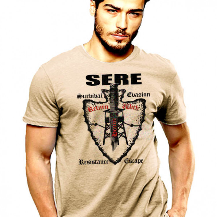 SERE T-Shirt Special Forces Survival Evasion Resistance Escape Cotton Tee Army Navy Marines